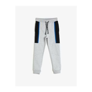Koton Boy Gray Strap Color-Blocked Normal Rise Sweatpants vyobraziť