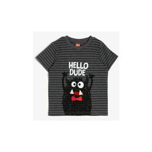 Koton Baby Boy Gray Printed T-shirt vyobraziť