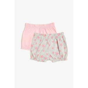 Koton Gray Patterned Baby Girl Shorts & Bermuda vyobraziť