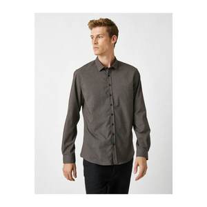 Koton Classic Collar Long Sleeve Striped Shirt vyobraziť