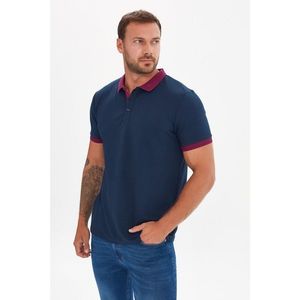 Trendyol Navy Blue Men's Slim Fit Short Sleeve Buttoned Polo T-shirt vyobraziť