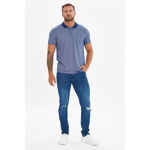 Trendyol Indigo Men's Slim Fit Short Sleeve Polo Neck T-shirt vyobraziť