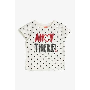 Koton Ecru Patterned Baby Girl T-Shirt vyobraziť