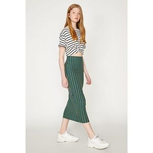 Koton Women's Green Striped Skirt vyobraziť