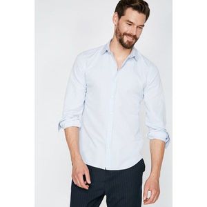 Koton Men's Blue Long Sleeve Straight Shirt vyobraziť