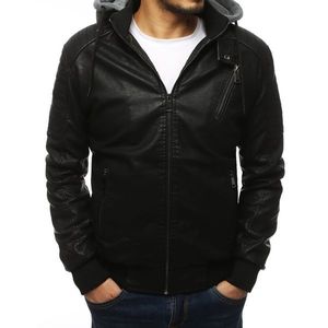 Black men's leather jacket TX3067 vyobraziť