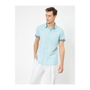 Koton Men's Green Pocket Detailed Shirt vyobraziť