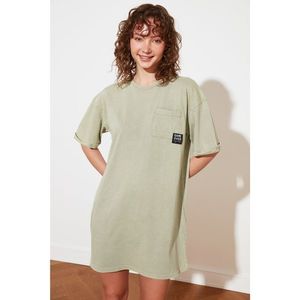 Trendyol Khaki Petite Pocket Label Detailed Knitted Dress vyobraziť
