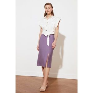 Trendyol Midi Skirt with Dark Rose Dry Slit vyobraziť