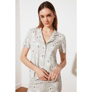 Trendyol Grey Ghost Printed Knitted Pyjama Set vyobraziť