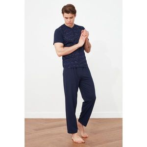 Trendyol Navy Blue Knitted Pyjama Set vyobraziť
