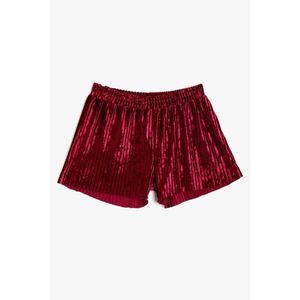 Koton Burgundy Striped Shorts vyobraziť