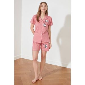 Trendyol Rose Dry Printed Knitted Pyjama Set vyobraziť