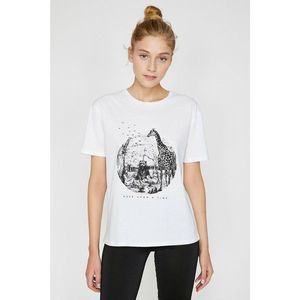 Koton Women's Ekru Love T-Shirt - Eva Karabudak Design vyobraziť