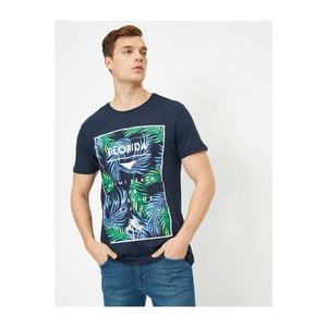 Koton Men's Navy Printed T-shirt vyobraziť