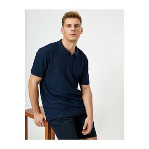Koton Men's Navy Blue Polo Neck Short Sleeve T-shirt vyobraziť