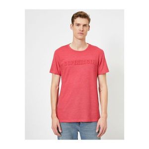 Koton Men's Red Printed T-Shirt vyobraziť