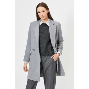 Koton Women's Grey Pocket Detail Coat vyobraziť