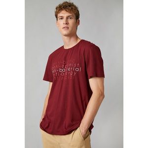 Koton Men's Burgundy T-Shirt vyobraziť