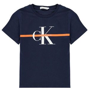 Calvin Klein Junior Boys Monogram Stripe Short Sleeve T Shirt vyobraziť