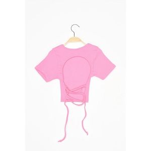 Trendyol Pink Back Detailed Knitted Blouse vyobraziť