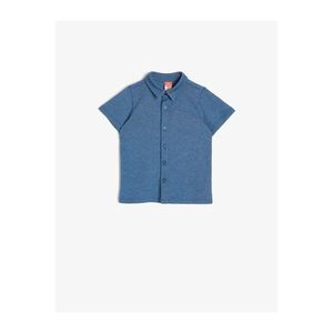 Koton Baby Boy Navy Blue Button Detailed T-shirt vyobraziť