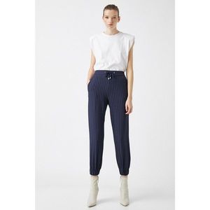 Koton Women's Navy Blue Striped Jeans vyobraziť