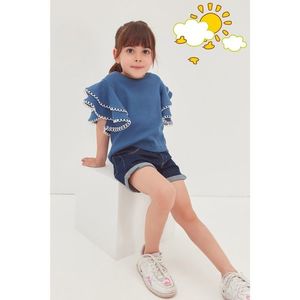 Trendyol Indigo Frilly Girl Knitted Blouse vyobraziť