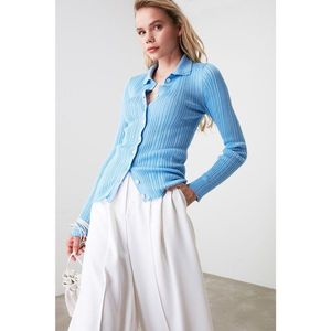 Trendyol Blue Button Knitwear Sweater Cardigan vyobraziť