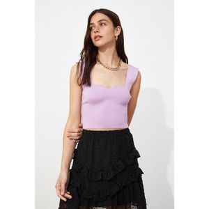 Trendyol Lilac Square Neck Knitwear Blouse vyobraziť