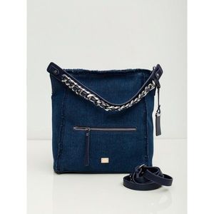 A bag with a decorative dark blue handle vyobraziť