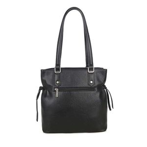 Black eco leather handbag vyobraziť