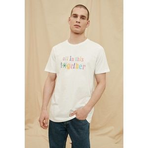 Trendyol White Male 100% Organic Cotton Long Fit T-Shirt vyobraziť