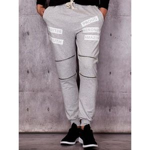 Gray sweatpants with a print vyobraziť