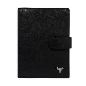 Men´s black leather wallet in black vyobraziť