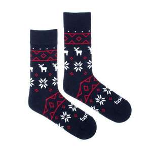 Tmavomodré vzorované ponožky Fusakle Zimník vyobraziť