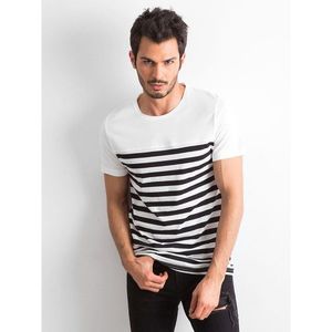 Men´s white striped t-shirt vyobraziť