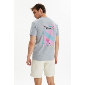 Trendyol Gray Men's Regular Fit Short Sleeve T-Shirt vyobraziť