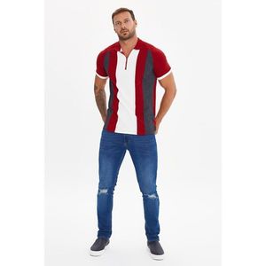 Trendyol Burgundy Men's Regular Fit Short Sleeve Polo Neck T-shirt vyobraziť
