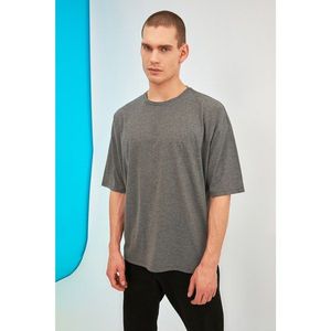 Trendyol Anthracite Men's Oversize Printed Short Sleeve T-Shirt vyobraziť