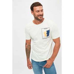 Trendyol Mint Men's Slim Fit Crew Neck Short Sleeve Printed T-Shirt vyobraziť