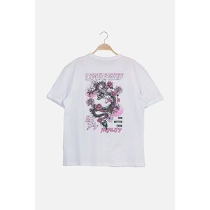 Trendyol White Men's T-Shirt vyobraziť