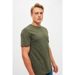 Trendyol Khaki Men's Regular Fit Crew Neck Short Sleeve Printed T-Shirt vyobraziť