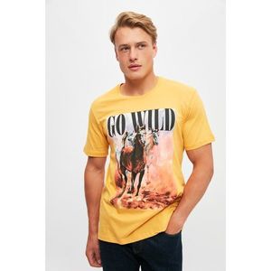 Trendyol Mustard Men's Regular Fit T-Shirt vyobraziť