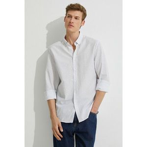 Koton Men's White Patterned Shirt vyobraziť