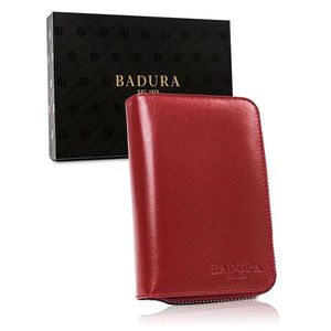 BADURA Red leather men´s wallet vyobraziť