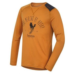 Merino thermal underwear T-shirt long men's Sheep brown-orange vyobraziť