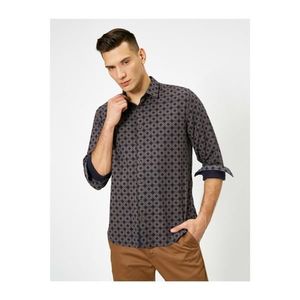 Koton 100% Cotton Regular Fit Shirt with Geometric Pattern vyobraziť