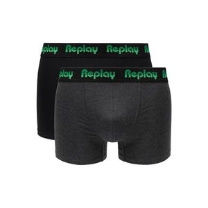 Replay Boxerky Boxer Style 5 Jacquard Logo 2Pcs Box - Black/D G Mel/Gre vyobraziť