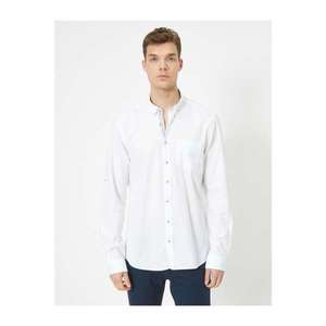 Koton Classic Collar Long Sleeve Shirt with One Pocket vyobraziť